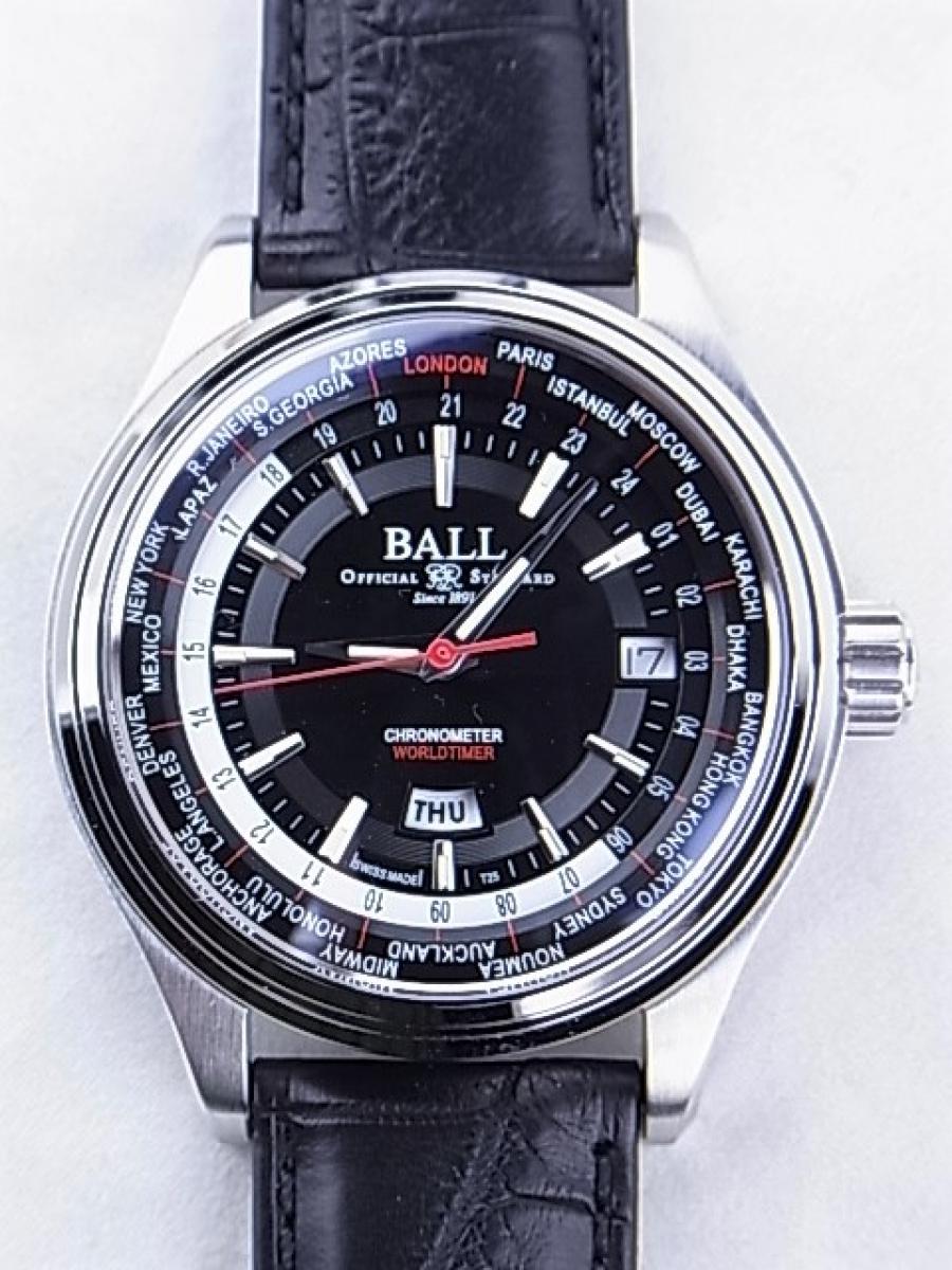 ボールウォッチ トレインマスター ワールドタイマー GM2020D-LL1CJ-BK GMT　メンズ腕時計　買取実績　正面全体画像