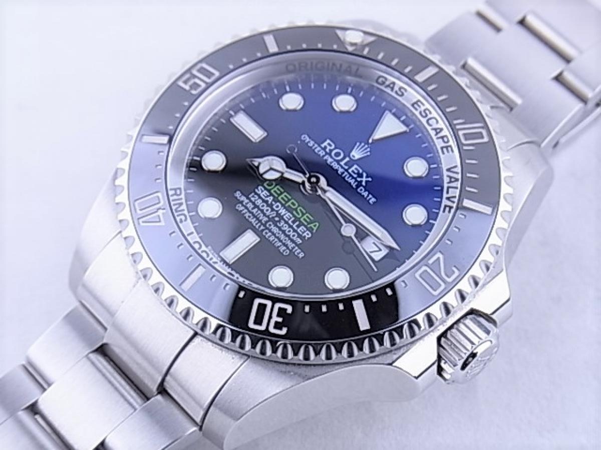 ロレックス シードゥエラーＤブルー116660 3900m防水機能　メンズ腕時計　買取り実績　フェイス斜め画像