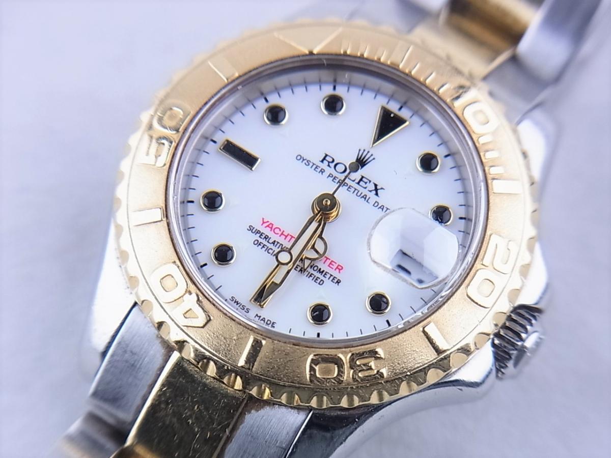 ロレックス ヨットマスター168623 F番シリアル（2003年モデル）生産終了　ボーイズサイズ腕時計　買取り実績　フェイス斜め画像