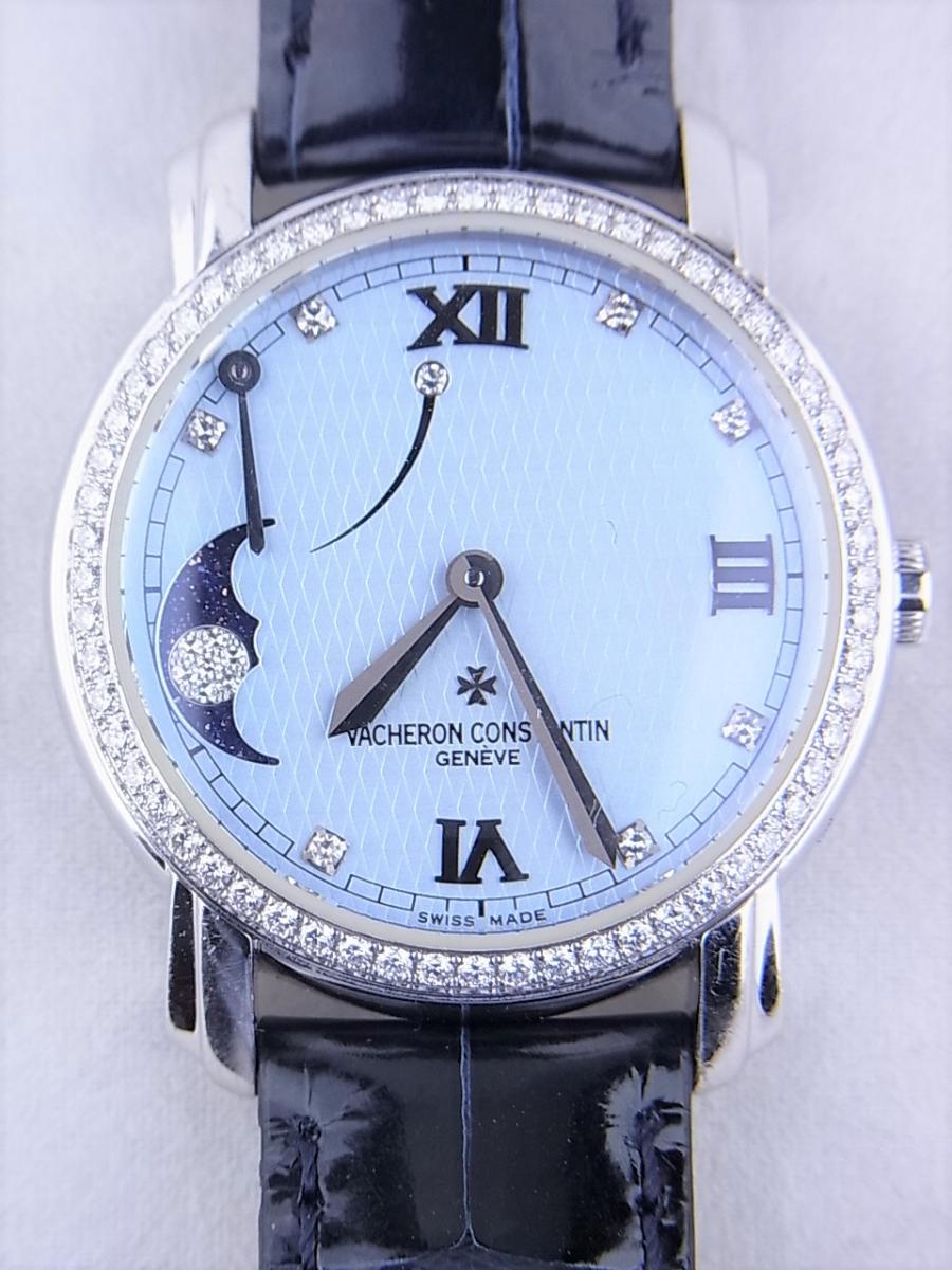 ヴァシュロンコンスタンタン マルタコンプリケーションレディース83500/000G-9010 ダイヤモンドベゼル＆インデックス　レディース腕時計　買取実績　正面全体画像