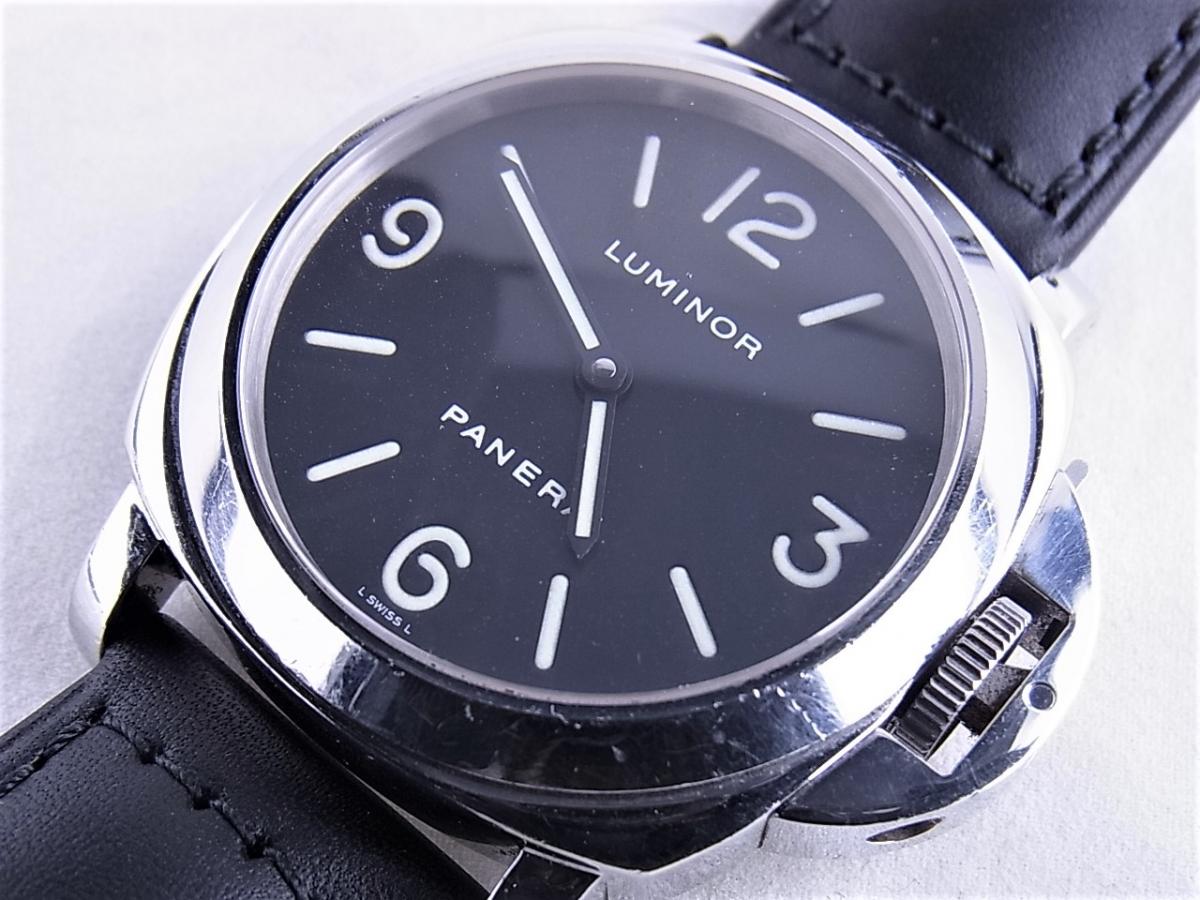 パネライルミノールベースPAM00002 B番（1999年製造モデル） メンズ腕時計　買取り実績　フェイス斜め画像