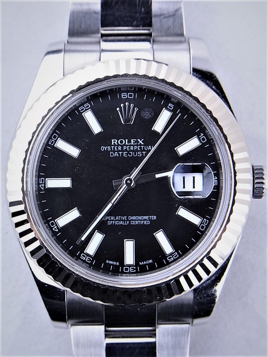 ロレックス デイトジャスト116634 ロレックスシリアルG番(2010年頃製造）メンズ腕時計　買取実績　正面全体画像