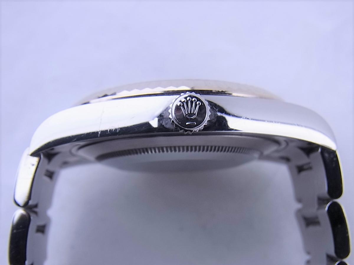 ロレックス デイトジャスト116634 ロレックスシリアルG番(2010年頃製造）メンズ腕時計　買い取り実績　3時リューズサイド画像