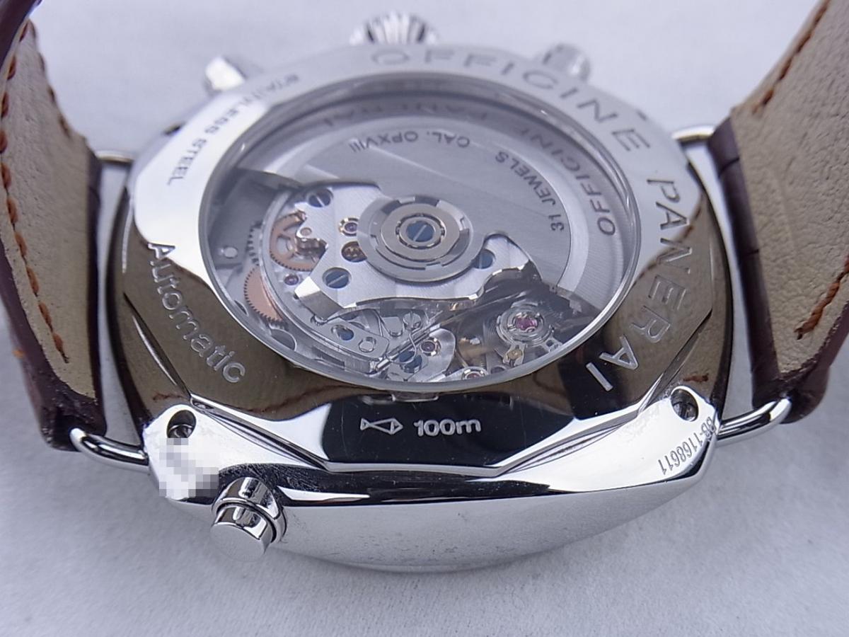パネライ PAM00214　スプリントセコンド搭載　シースルーバック　メンズ腕時計　売却実績　裏蓋バックスケルトン画像