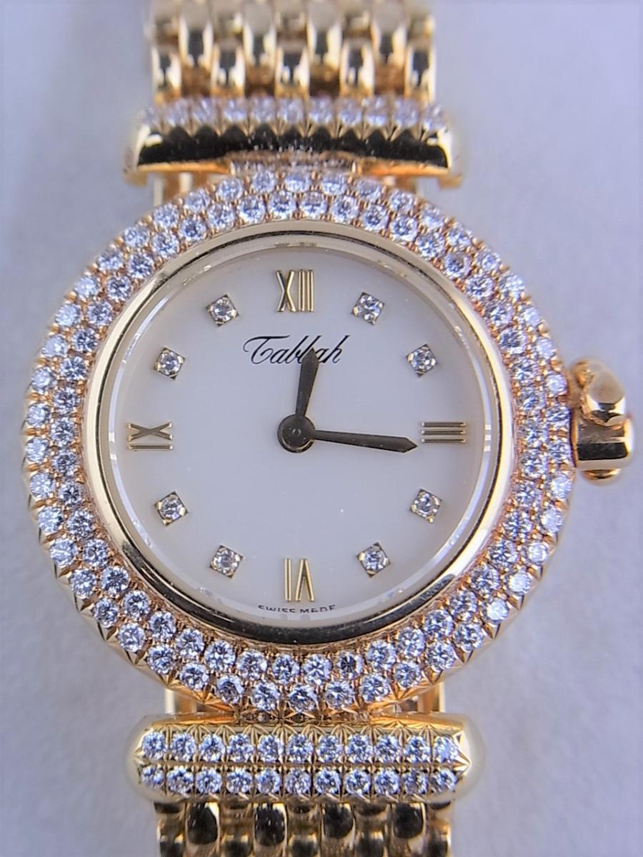 タバー ベレ K18　ダイヤモンドベゼル＆8pダイヤモンドインデックス　1211.003.130　レディース腕時計　買取実績　正面全体画像