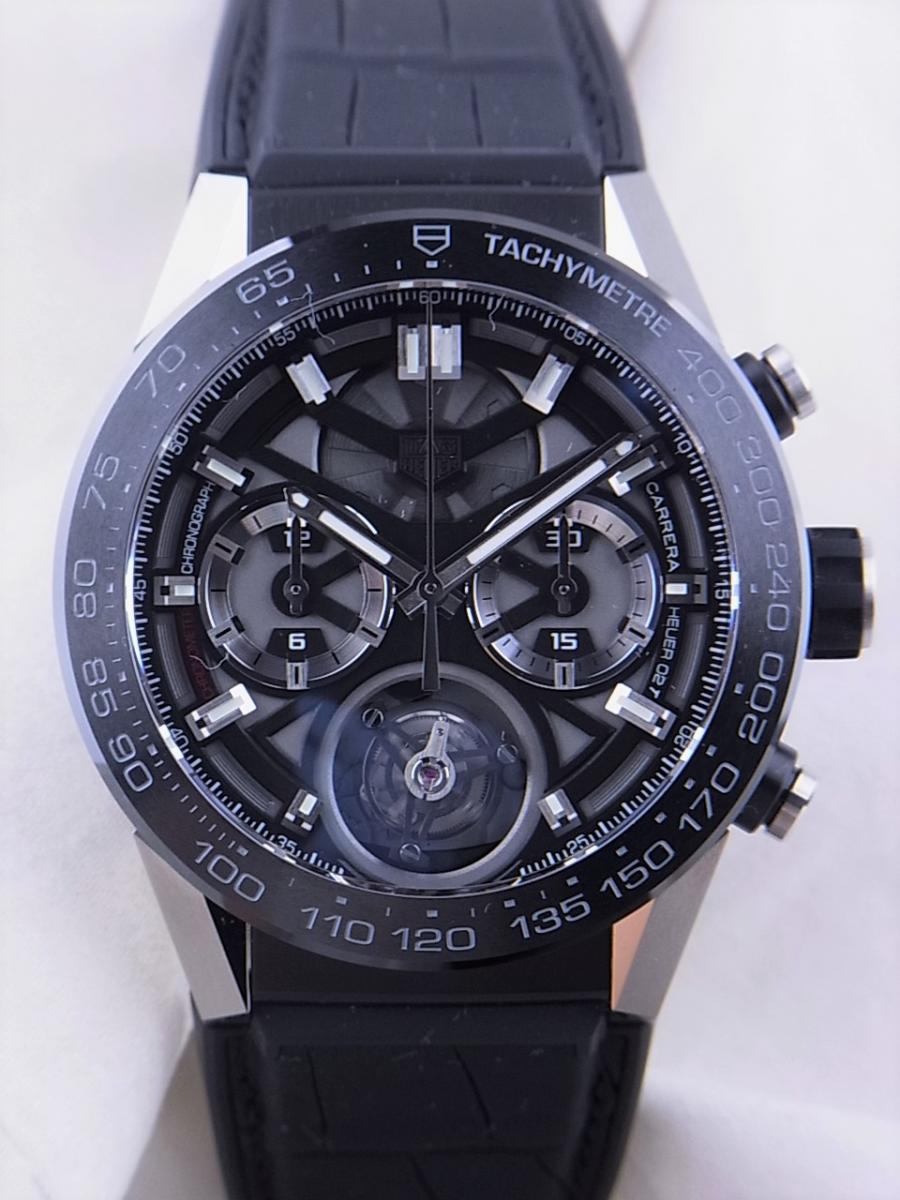 タグホイヤーカレラキャリバーホイヤー02T トゥールビヨン　CAR5A8Y.FC6377 2016年モデル　メンズ腕時計　買取実績　正面全体画像