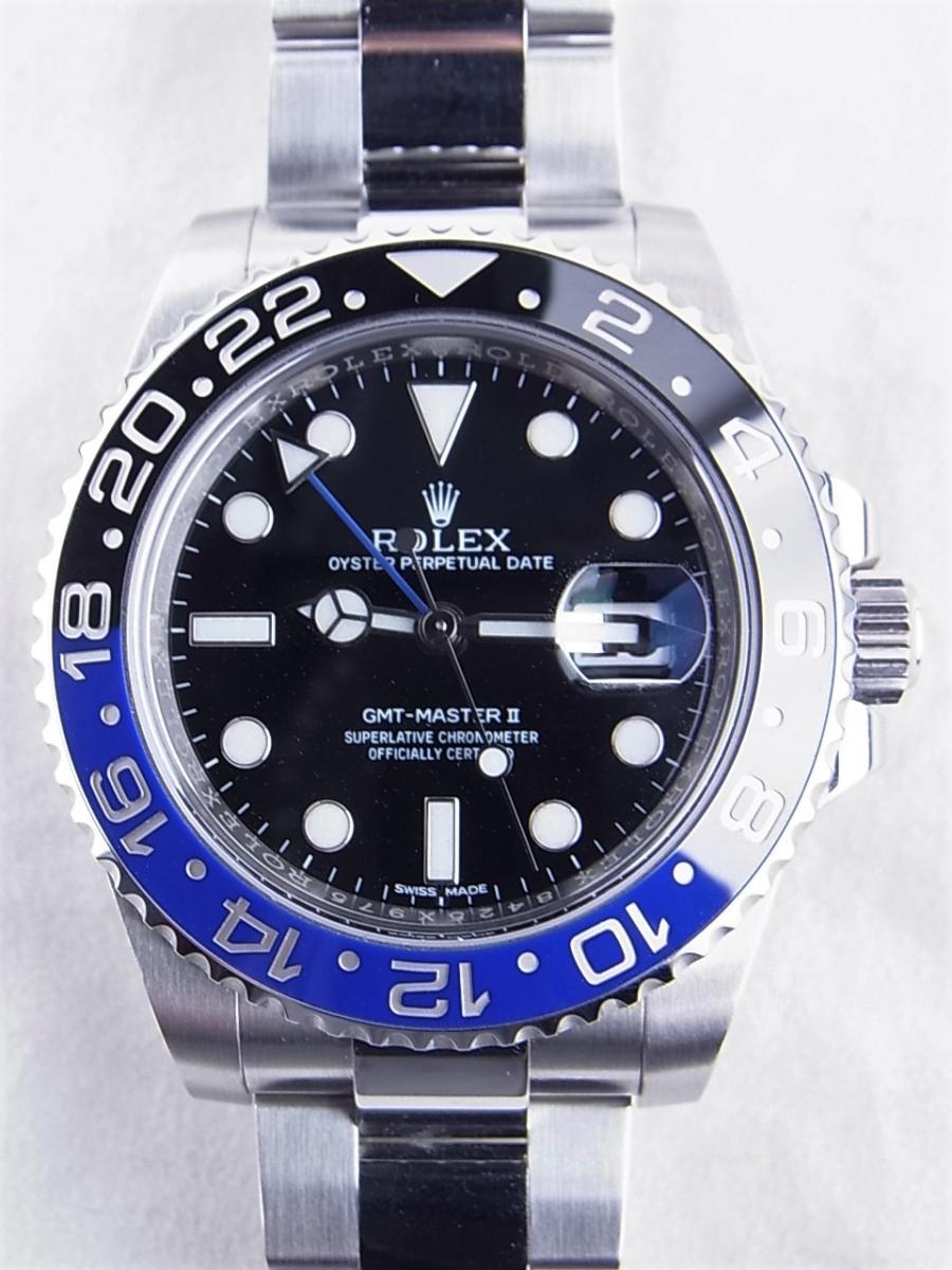 ロレックスGMTマスターⅡ116710BLNR　青黒ベゼル 2013年発売モデル　メンズ腕時計　買取実績　正面全体画像