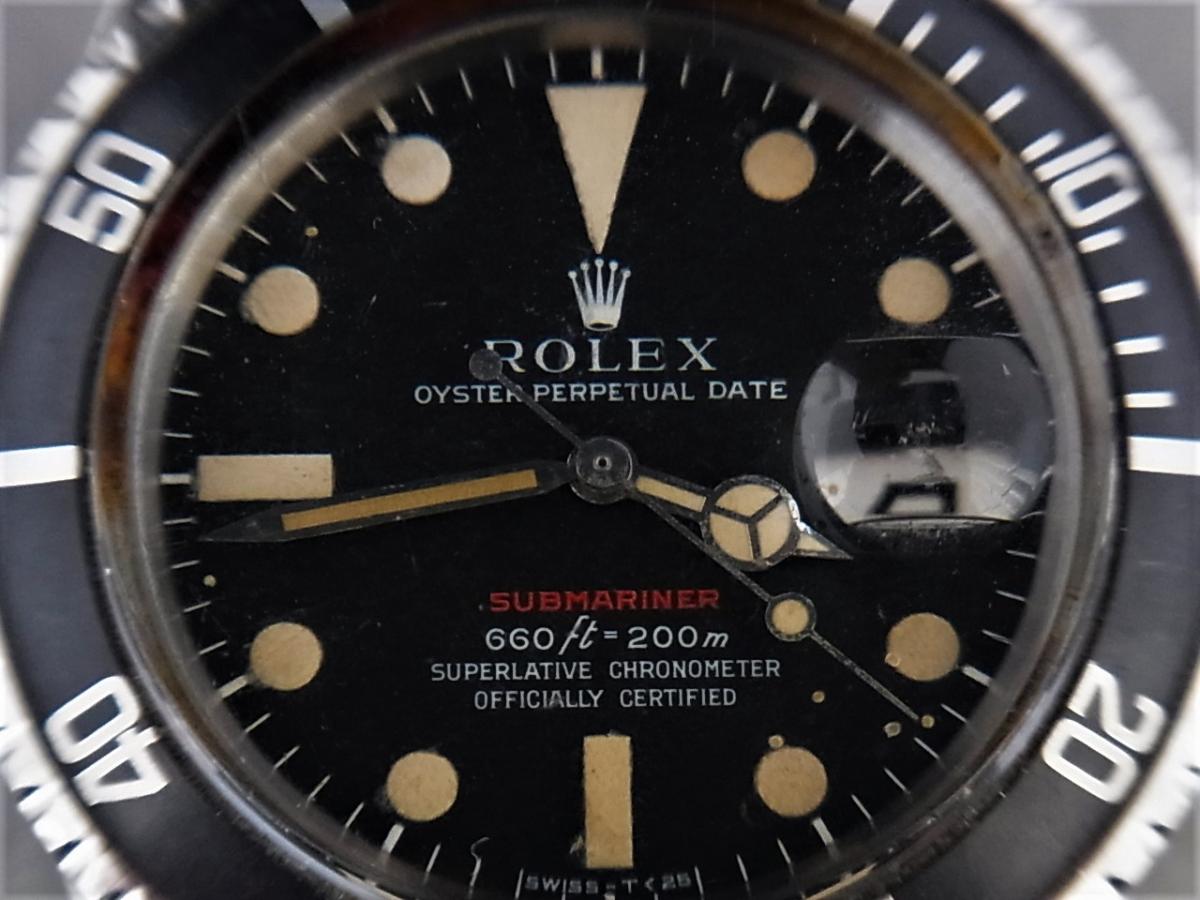 ロレックス サブマリーナ1680赤サブ 1960年代後半～1970年代製 自動巻きcal.1570 買取実績　文字盤アップ画像　時計売却なら()