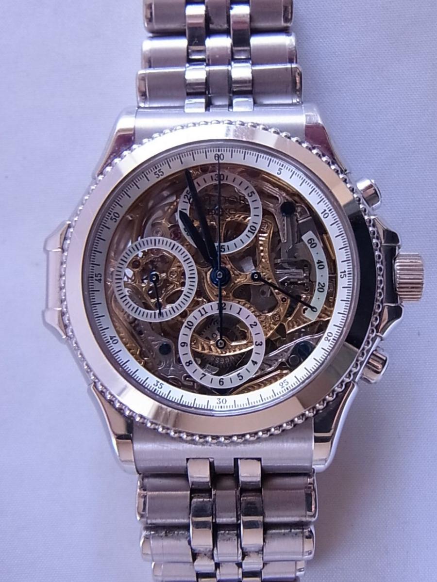 クレドールパシフィーク25周年限定モデルGBBL999　　ホワイトゴールド無垢、スケルトンキャリーバー手巻き式腕時計、クロノグラフ機能搭載の買取実績