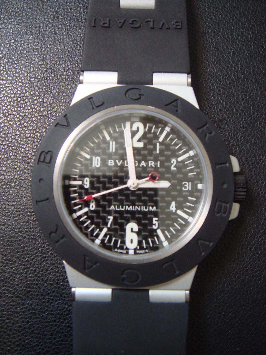 ブルガリ アルミニウム AL38BTAVD カーボンダイヤル ディアゴノ 自動巻き、メンズ腕時計(使用感のある中古品)高価買取事例