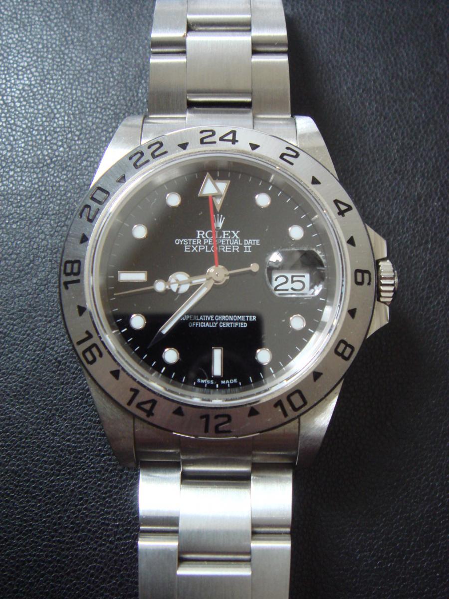 ロレックス エクスプローラー2 16570 GMT針　黒文字盤　スーパールミノバ P番(2001年頃) GMT機能(中古)高価買取事例