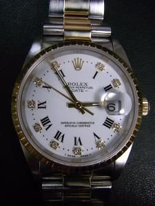 ロレックス デイトジャスト 16233G 使用感のある中古 箱、保証書有