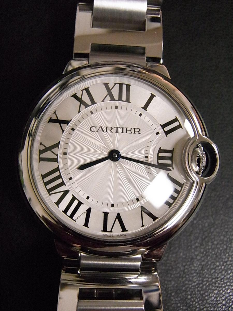 カルティエ バロンブルー W69011Z4 ホワイト MM クォーツ クオーツ式腕時計、(中古)高価買取事例