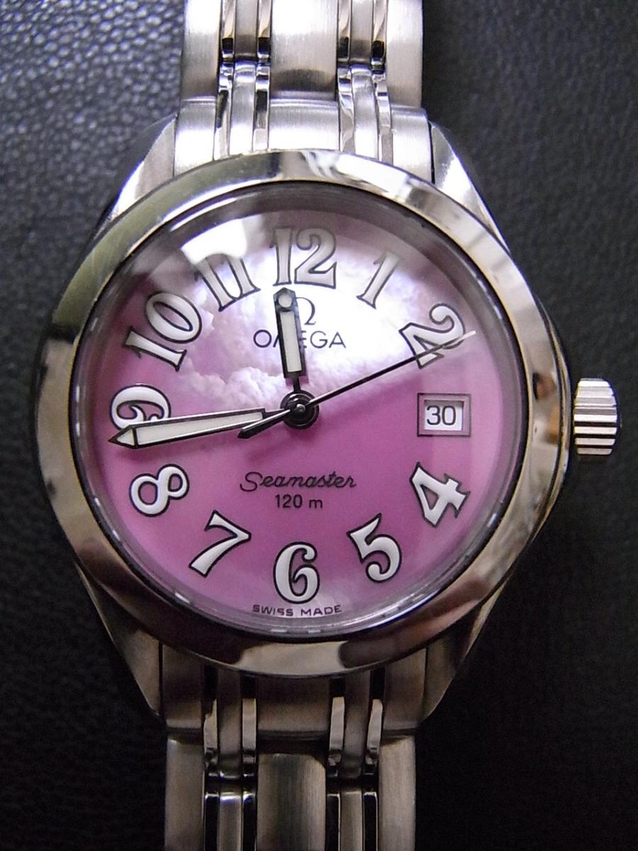 オメガ OMEGA 腕時計 120ｍ アラビア数字 シェル ステンレスス