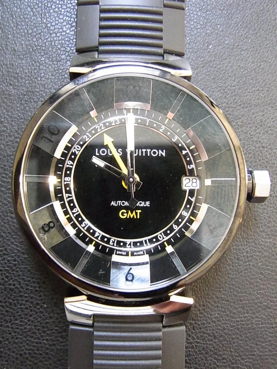 ルイヴィトン タンブール Q113KO ブラックダイヤル ＧＭＴ GMT機能、自動巻き、センターセコンド(中古)高価買取事例