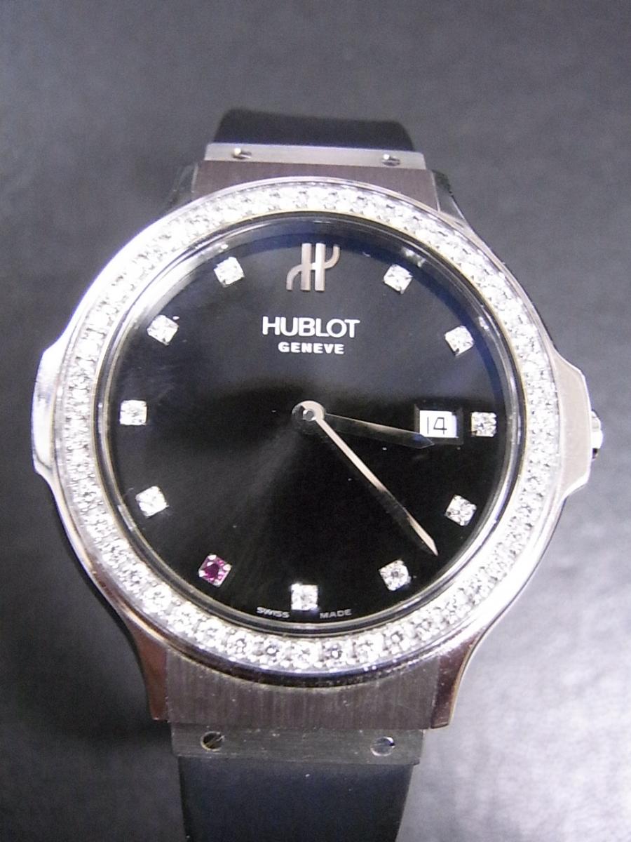 ウブロ クラシック 1405.NE.24.1.014.JAP09 クラシック クオーツ式腕時計、ポイントダイヤモンド、色石(中古)高価買取事例