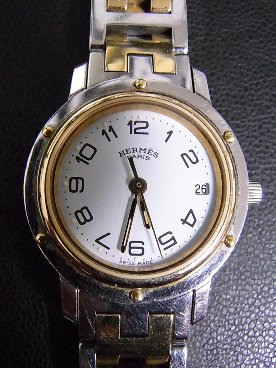 エルメス クリッパー CL4.220.430/3752 ＳＳ×イエローゴールドコンビ 婦人用腕時計、丸型ベゼル(中古)高価買取事例