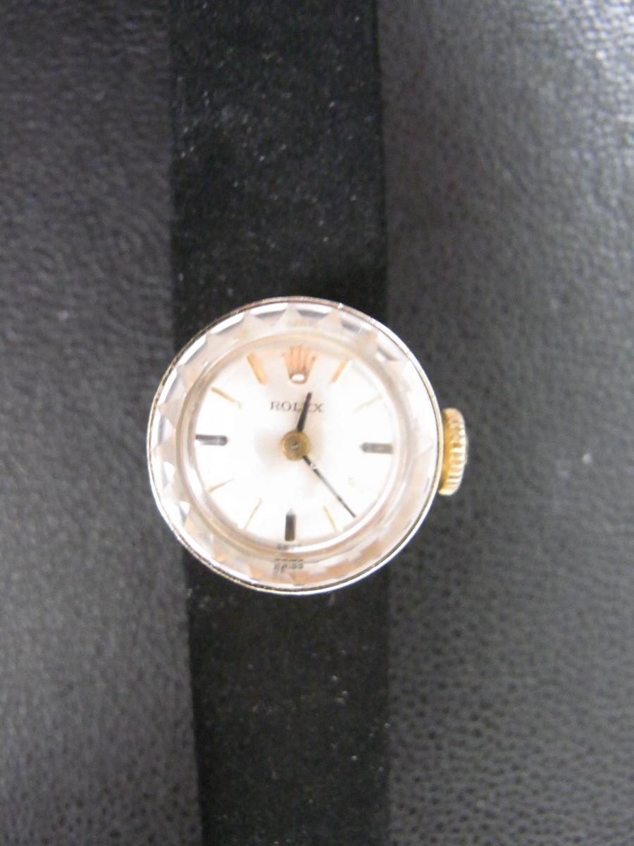 ロレックス アンティーク 手巻き 白文字盤バーインデックスレディース 手巻き式腕時計、レディース時計(中古)高価買取事例