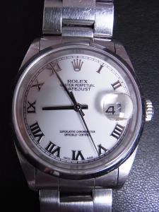 ロレックス デイトジャスト 16200 中古 箱・保証書付、余りコマ付き