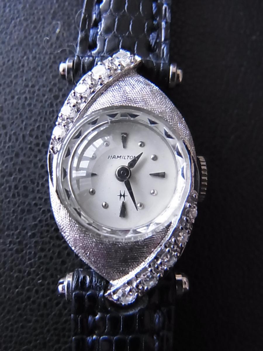 ハミルトン アンティーク ダイヤ 手巻き レディース - 腕時計(アナログ)