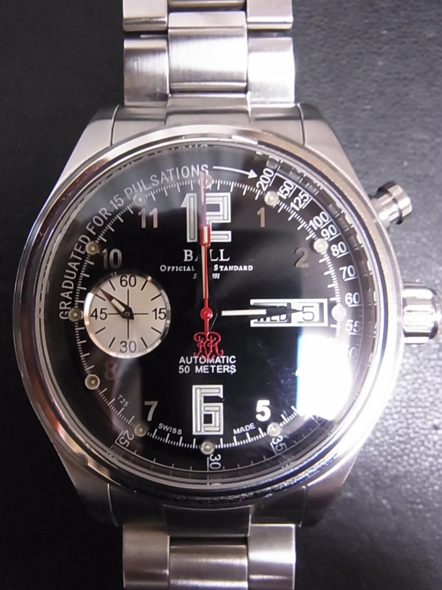 ボールウォッチ トレインマスター CM1038D-SAJ-BK 黒文字盤、日付曜日表示、6.12アラビア、スモールセコンド パルスメータープロ BALLキャリバー969、デイデイト(中古)