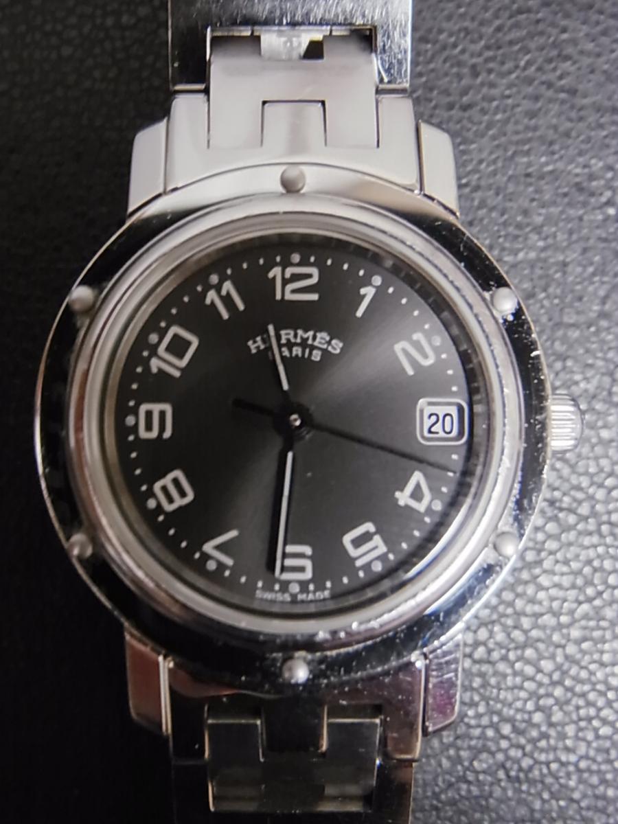 エルメス クリッパー CL4.210.212 黒文字盤デイト クオーツ時計(中古)高価買取事例