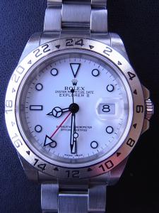 ロレックス エクスプローラー2 16570 使用感のある中古 内箱 外箱 保証書 余りコマ1つ