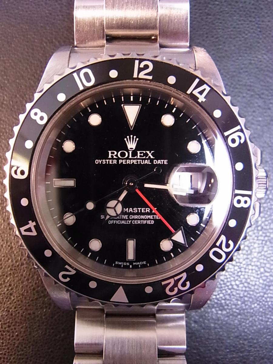 ロレックス GMTマスター2 16710 ブラックスーパールミノバ文字盤　デイト表示　GMT機能 P番シリアル（2000年頃製造)(中古)高価買取事例