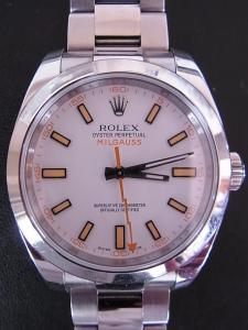 ロレックス ミルガウス 116400 中古 内箱 外箱 保証書 余りコマ2つ