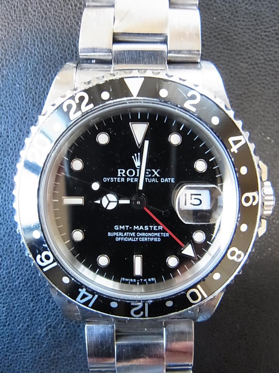 ロレックス GMTマスター1 16700 ブラックトリチウム文字盤　デイト表示　GMT針 黒GMT(中古)高価買取事例