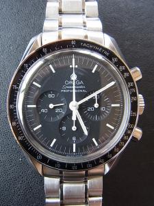 オメガ スピードマスター 3572_50 中古、ブレスヨレ少ない、要オイル差し 内箱 外箱 保証書 余りコマ1つ