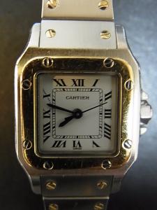カルティエ サントス W20012C4 リューズ色石欠け　 余りコマ4つ