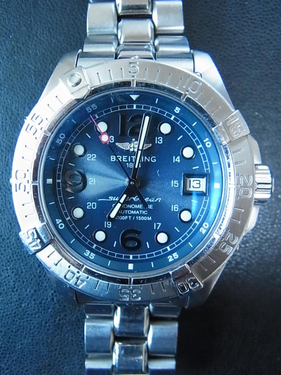 ブライトリング スーパーオーシャン A17390 青文字盤 スティールフィッシュ A180C44PFA(中古)