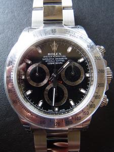 ロレックス デイトナ 116520 中古 日本ロレックス正規販売店松坂屋静岡店発行保証書有、箱、余りコマ