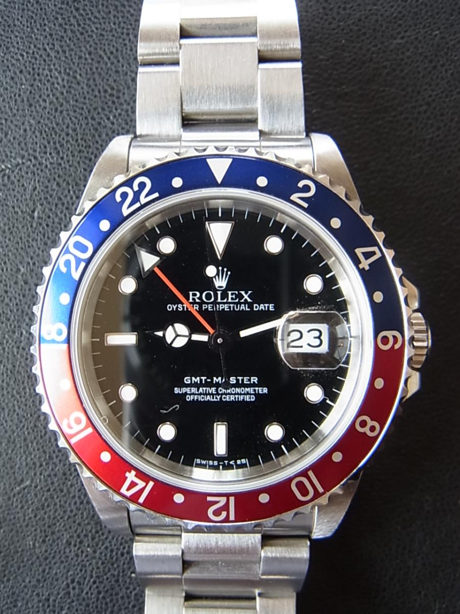 ロレックス GMTマスター1 16700 ブラックトリチウム文字盤　デイト表示　GMT針 pepsiベゼル S番シリアル(1993年頃製造)(中古)高価買取事例