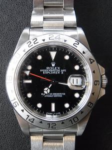 ロレックス エクスプローラー2 16570 中古※リューズ少し重くそろそろオーバーホール必要 箱、日本正規店ギャラあり