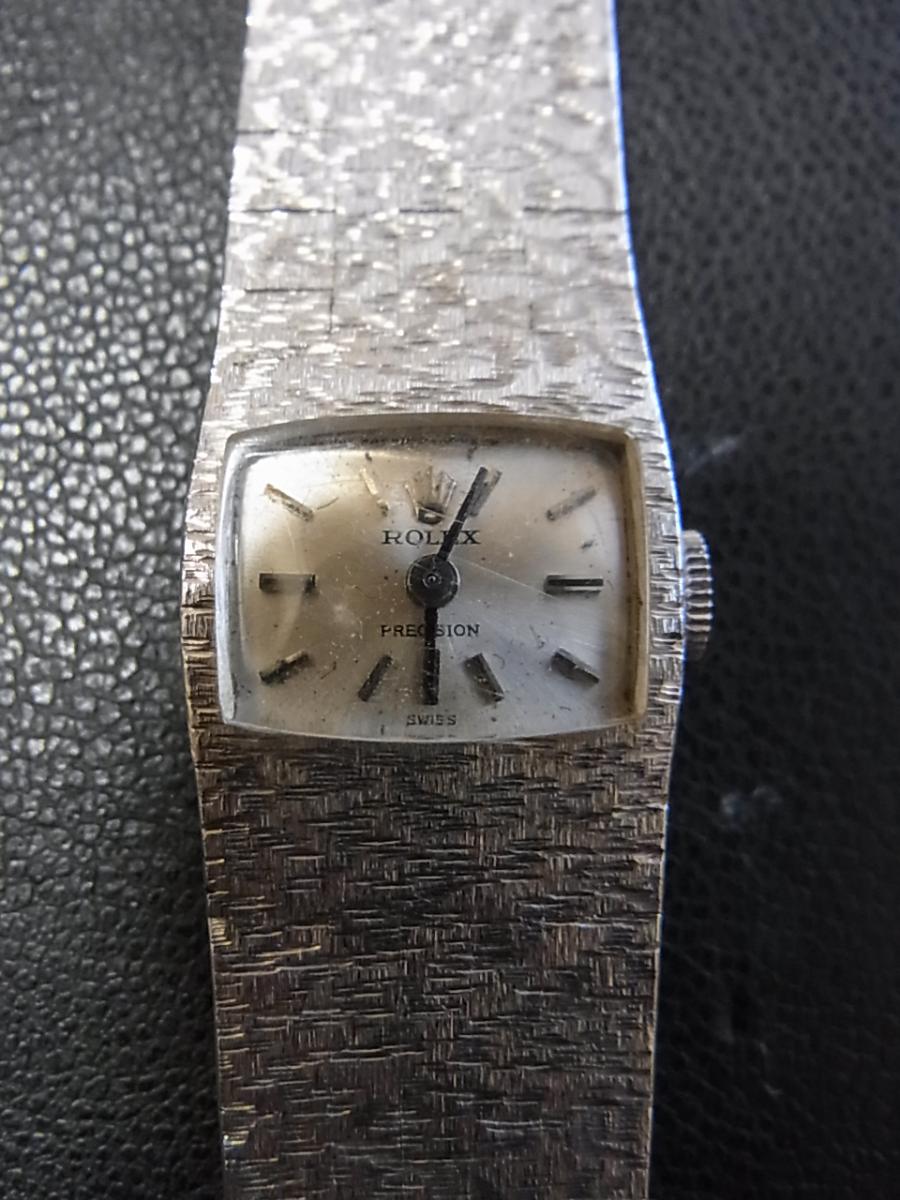 ロレックス アンティーク 手巻き シャンパンバーインデックス プレシジョン無垢 手巻きアンティーク時計(目立ったキズも少ない状態。文字盤には経年劣化あり。)高価買取事例
