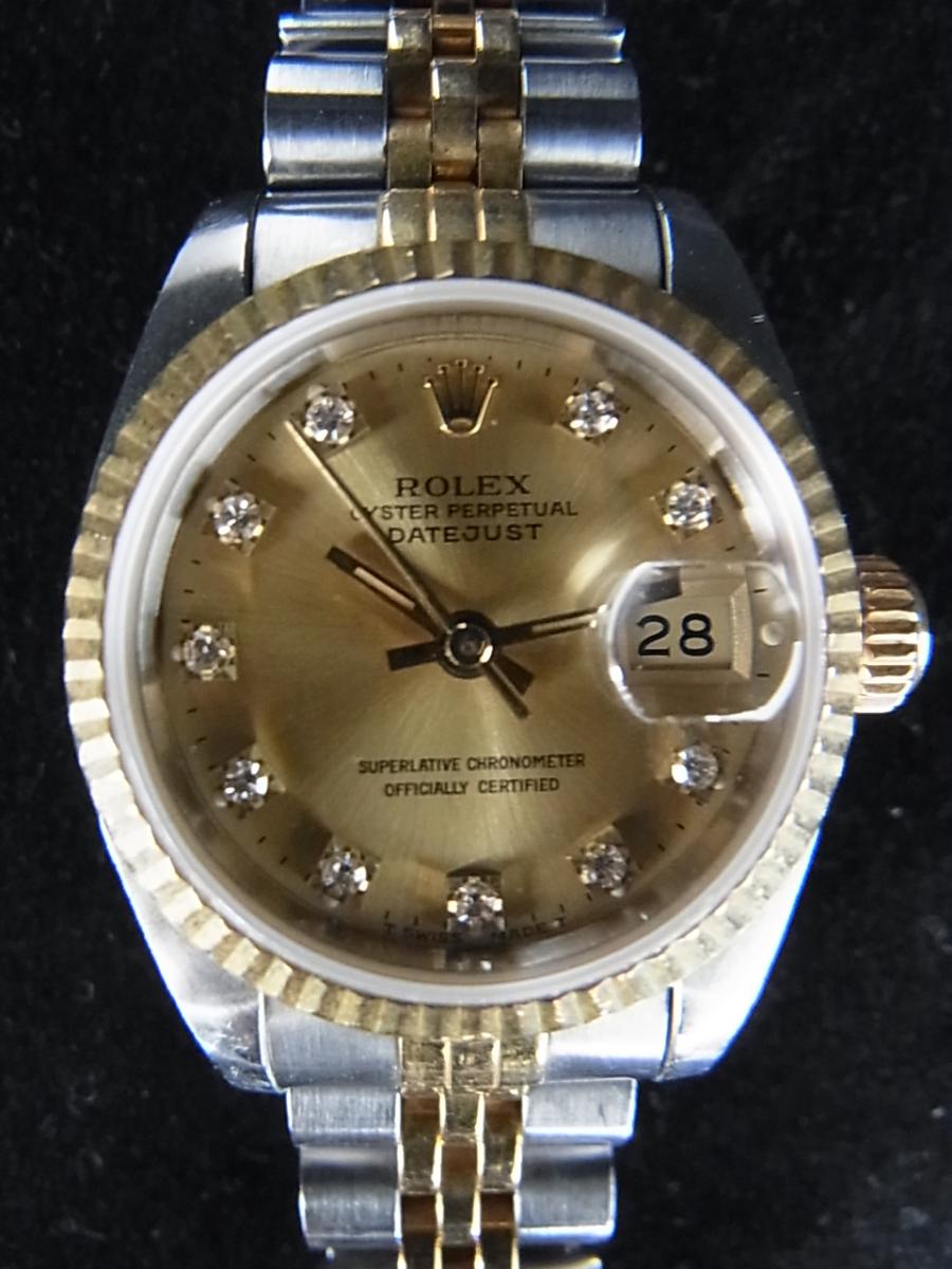 ロレックス デイトジャスト 69173G シャンパンダイヤル 10Pダイヤ N番 10Pダイヤ(中古)