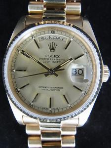 ロレックス デイデイト 18038 中古 内箱のみあり、保証書無