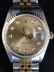ロレックス デイトジャスト 16233G 中古 箱・保証書付き