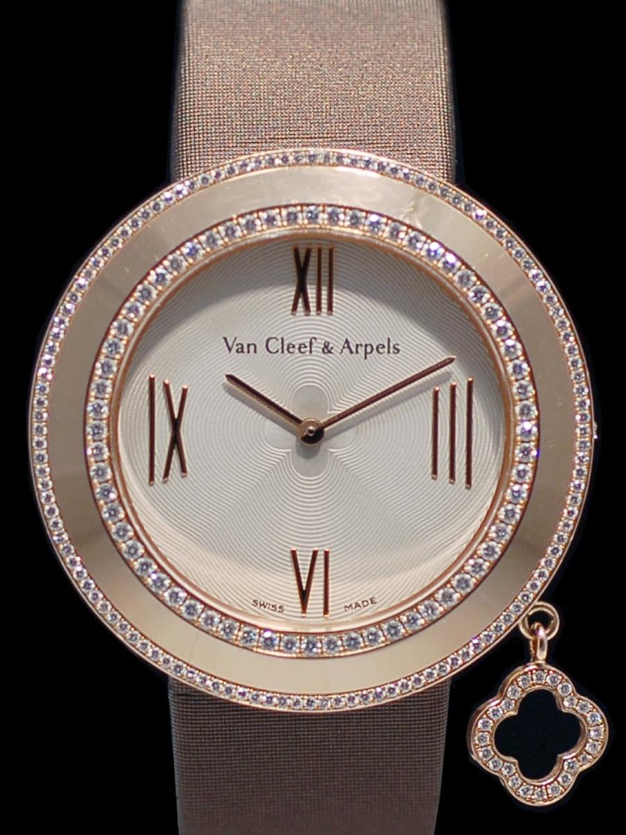 ヴァンクリーフ＆アーペル チャーム VCARM95100 ローマンインデックス、アルハンブラ透かし 2重巻きベゼル 隠しアルハンブラダイヤル(オーバーホール完了後で綺麗な中古)