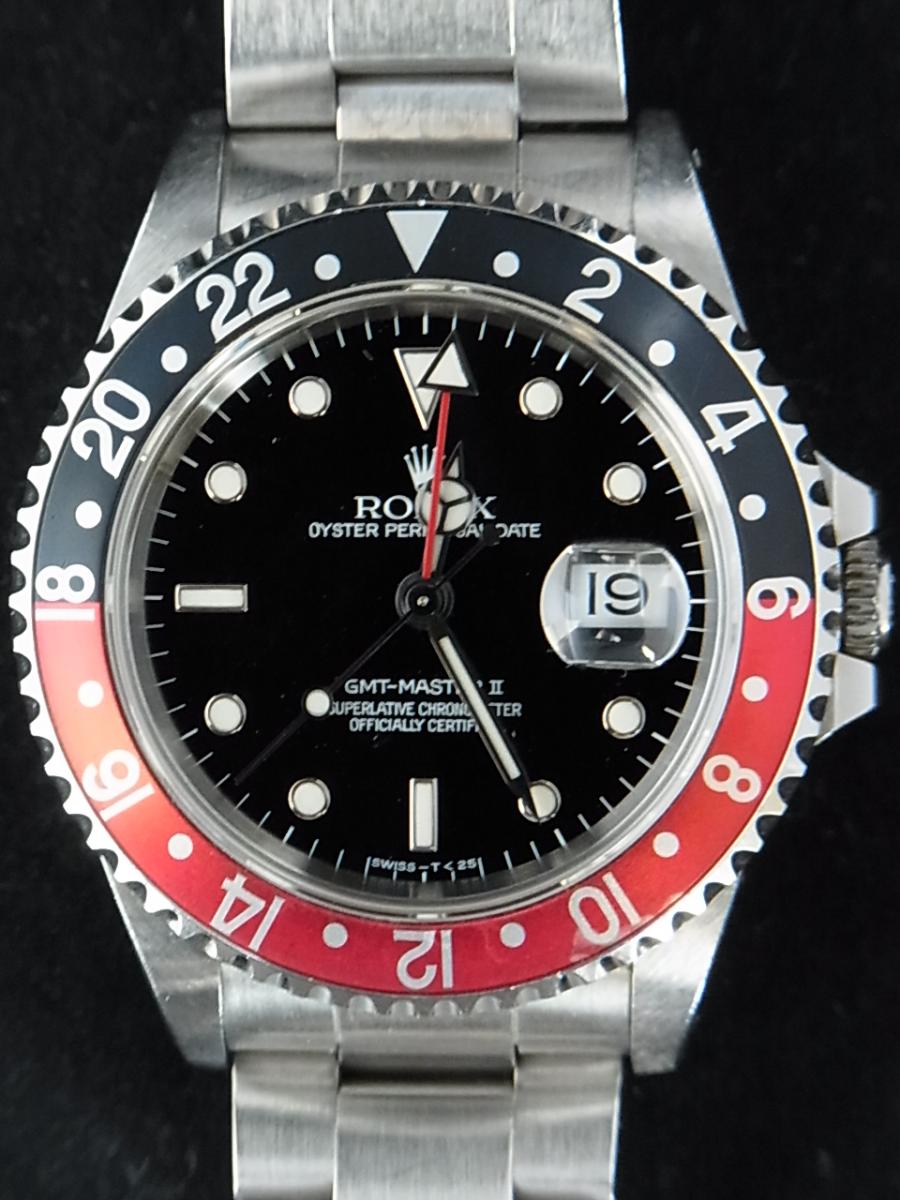 ロレックス GMTマスター2 16710 ブラックトリチウム文字盤　デイト表示　GMT針 赤黒ベゼル W番 (1994年~1995年頃製造)(中古)高価買取事例