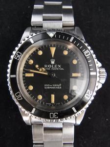 ロレックス サブマリーナ 5513 メンテナンス直後の中古 ロレックス箱有、2009年ロレックス社製オーバーホール明細有