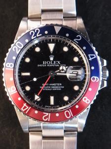 ロレックス GMTマスター1 16750 中古コンディションの ロレックス正規・箱保証書有