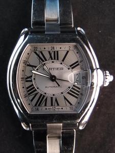 カルティエ ロードスター W62032X6 使用感のある中古 箱、保証書、余りコマ有