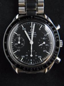 オメガ スピードマスター 3510_50 中古（ガラスキズ有） 箱・保証書有、オメガ赤色ボックス経年劣化有