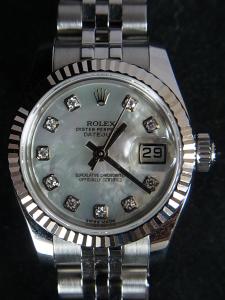 ロレックス デイトジャスト 179174NG 綺麗な中古 ロレックス正規店デパート発行保証書付属