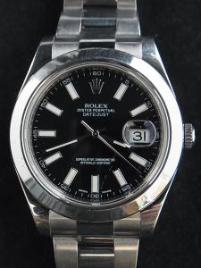 ロレックス デイトジャスト 116300 中古 日本ロレックス正規販売店大丸保証書、ボックス、余りコマ