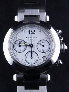 カルティエ パシャ W31039M7 中古 内箱、外箱、保証書あり　余りコマ3つ
