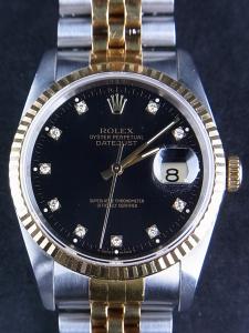 ロレックス デイトジャスト 16233G 中古 内箱、外箱、保証書あり　余りコマ2つ
